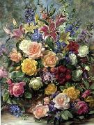 unknow artist Floral, beautiful classical still life of flowers.083 china oil painting reproduction